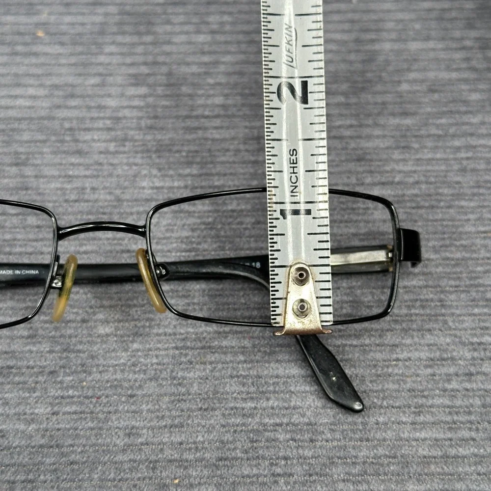 Vogue VO 3493 352 Black Metal Rectangular Y2K Eyeglasses Frames 52-18-135 Vtg